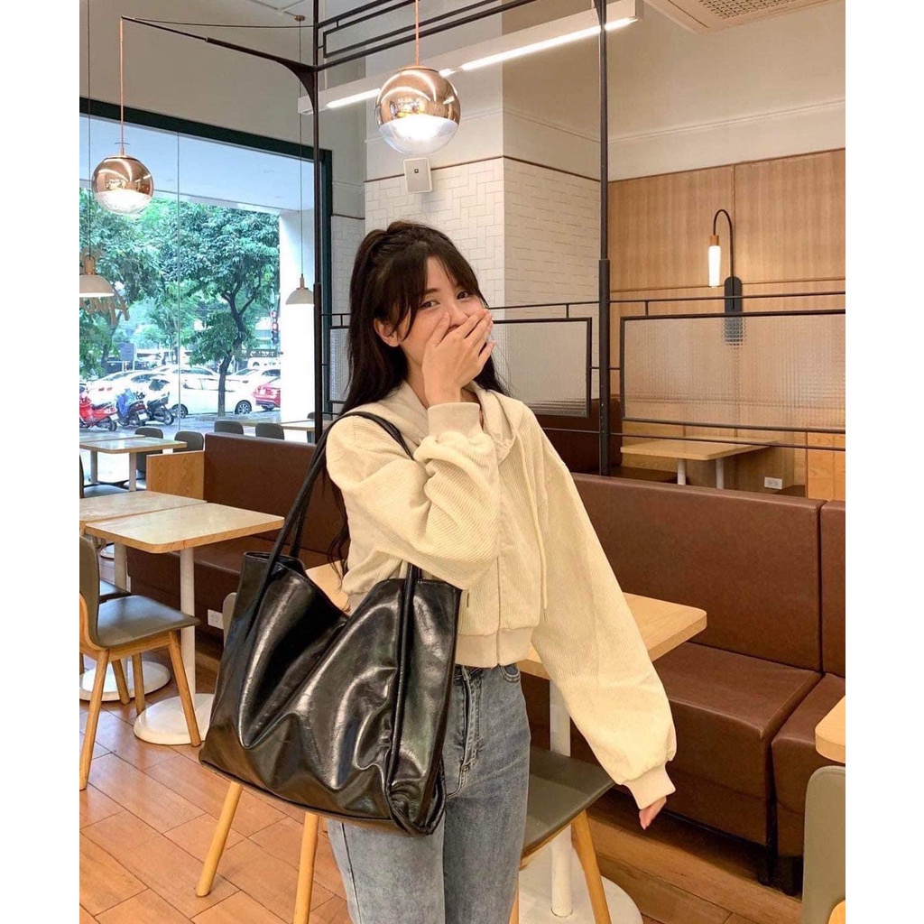 Áo Hoodie trơn khoá Zip [FREESHIP] Áo khoác hoodie tăm nhung lì 2 màu cực xinh