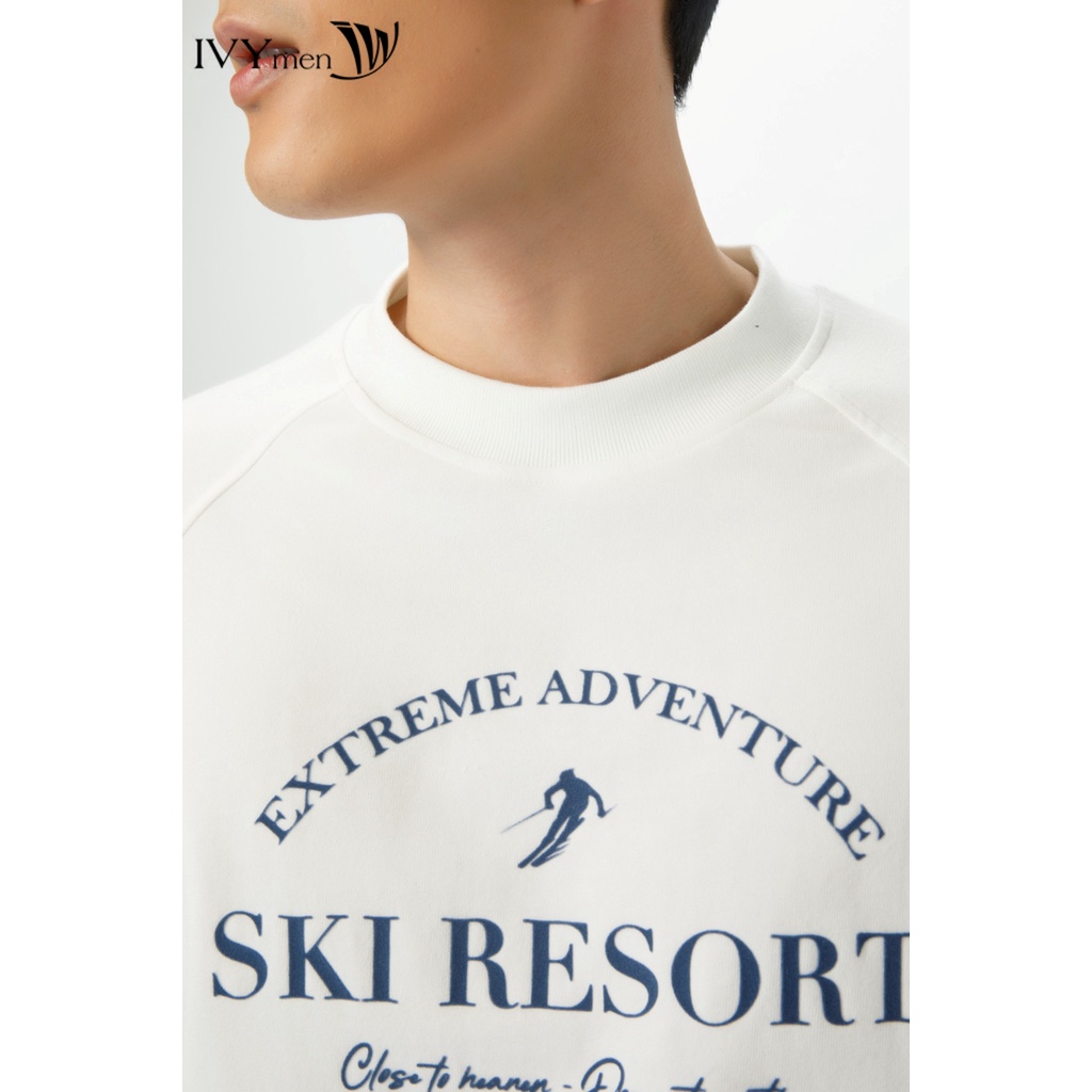 Áo thun nam Ski Resort IVY moda MS 58E3294