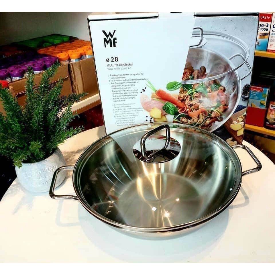 Chảo WMF Wok Party 28cm - Chảo sâu lòng WMF có vung [chính hãng Đức]