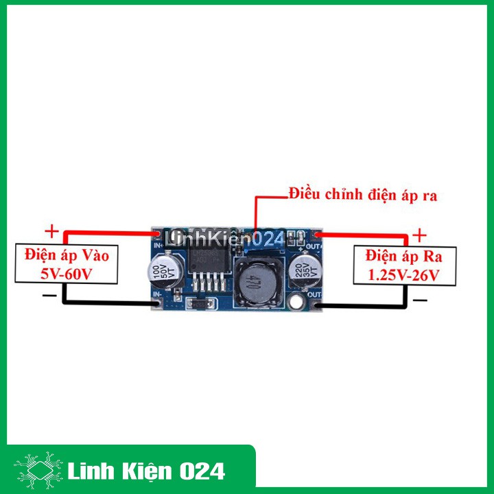 Module Hạ Áp Buck DC-DC LM2596HVS IN 5-40V 3A