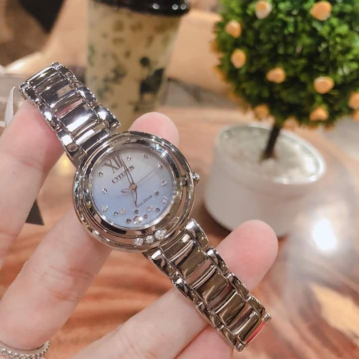 Đồng hồ nữ Citizen EM0320-59 - Máy Quartz Pin eco Drive năng lượng ánh sáng - Kính Sapphire