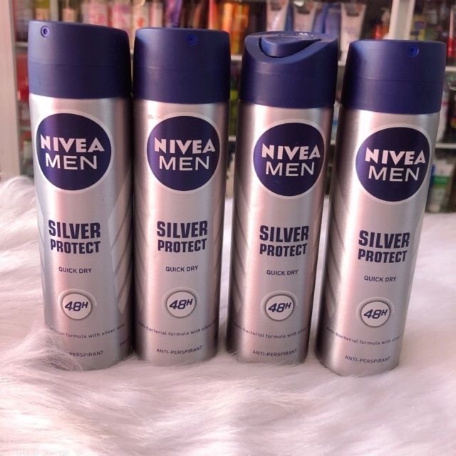 Xịt mùi Nivea Men Silver phân tử bạc 150ml