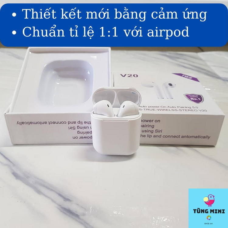 Tai Nghe Bluetooth Không Dây Điều Khiển Cảm Ứng 5.0 Dùng Cho IPhone/ Samsung/ Oppo Tùng Mini 328 | BigBuy360 - bigbuy360.vn