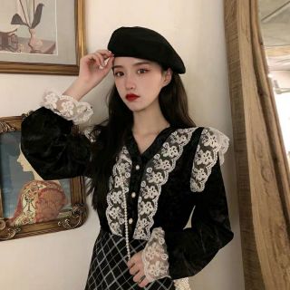 Kèm ảnh thật áo phối ren ulzzang