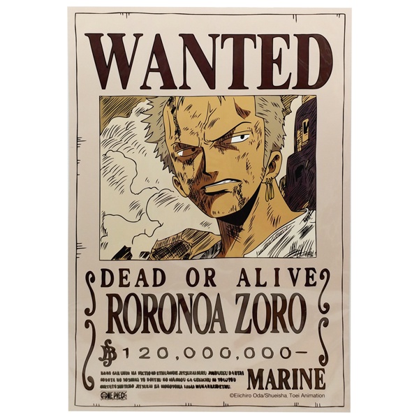 Poster One Piece - Lệnh Truy Nã Zoro - TeenBox