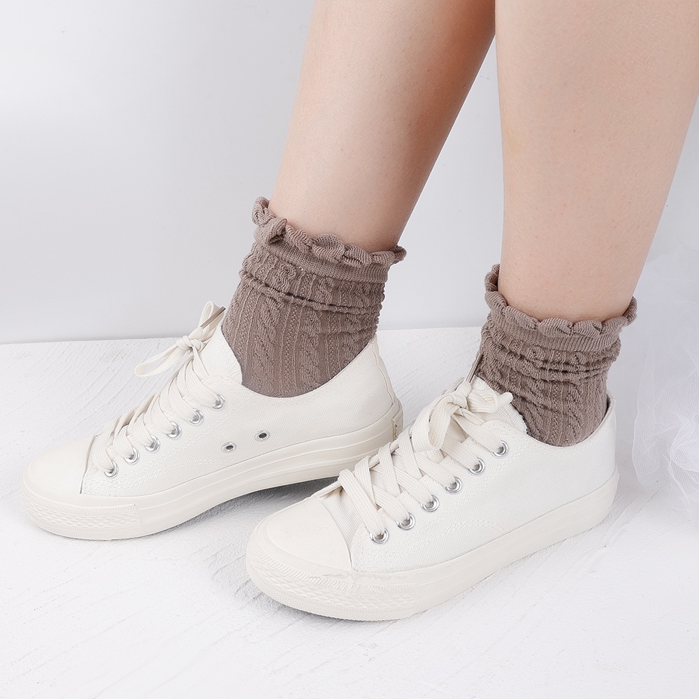 [Mới] Vớ Ống Lửng Mỏng Họa Tiết Kẻ Sọc Thời Trang Thoáng Khí Thoải Mái Phong Cách Hàn Quốc Cho Nữ