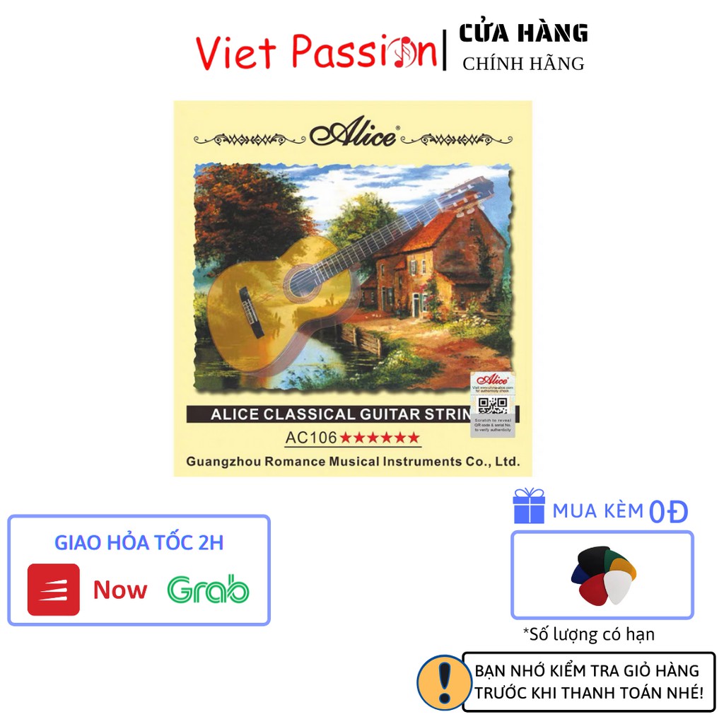 Dây đàn guitar classic Alice A106 chính hãng dây nilon cho đàn ghi ta cổ điển Viet Passion