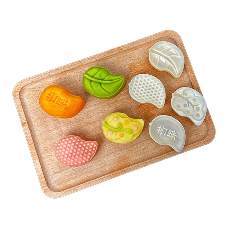 Bộ Khuôn 50g Tạo Hình Bánh Trung Thu Kèm 4 Kiểu Khác Nhau