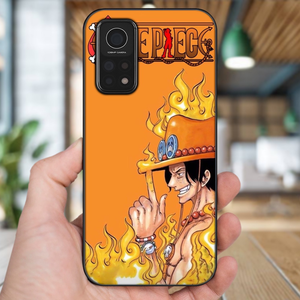 Ốp lưng Xiaomi Mi 10T Pro 5G viền đen in hình Ace One Piece