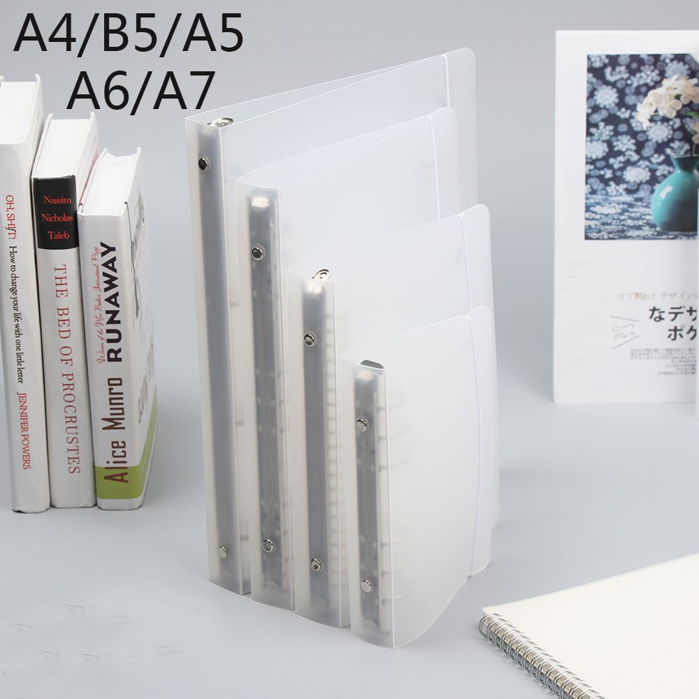 Vỏ Bọc Sổ Tay Bằng Nhựa Phong Cách Vintage Có Thể Nạp Đầy Tiện Lợi A4/B5/A5/A6/A7