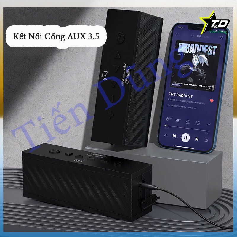 Loa bluetooth Remax RB M3 công nghệ NFC hỗ trợ cổng AUX và thẻ nhớ TF hàng chính hãng