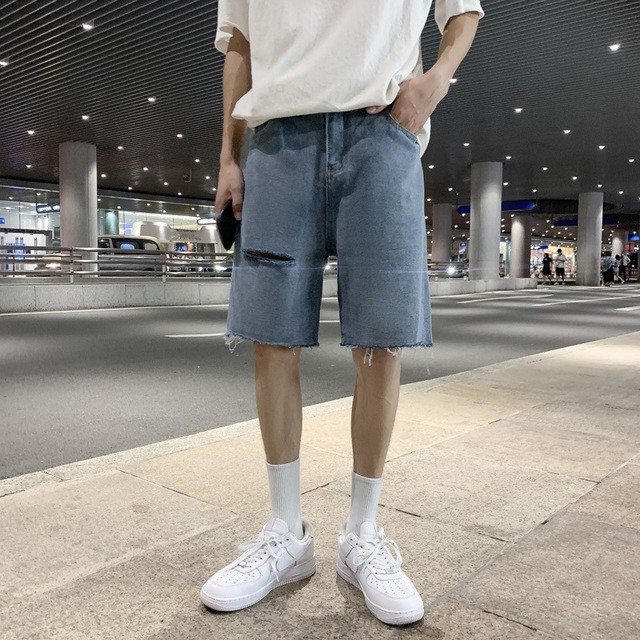 Quần short jean rách/ Quần Bò Lững/ Quần ngắn Unisex nam nữ-Q14-quan ngo nam nu hot trend 2021