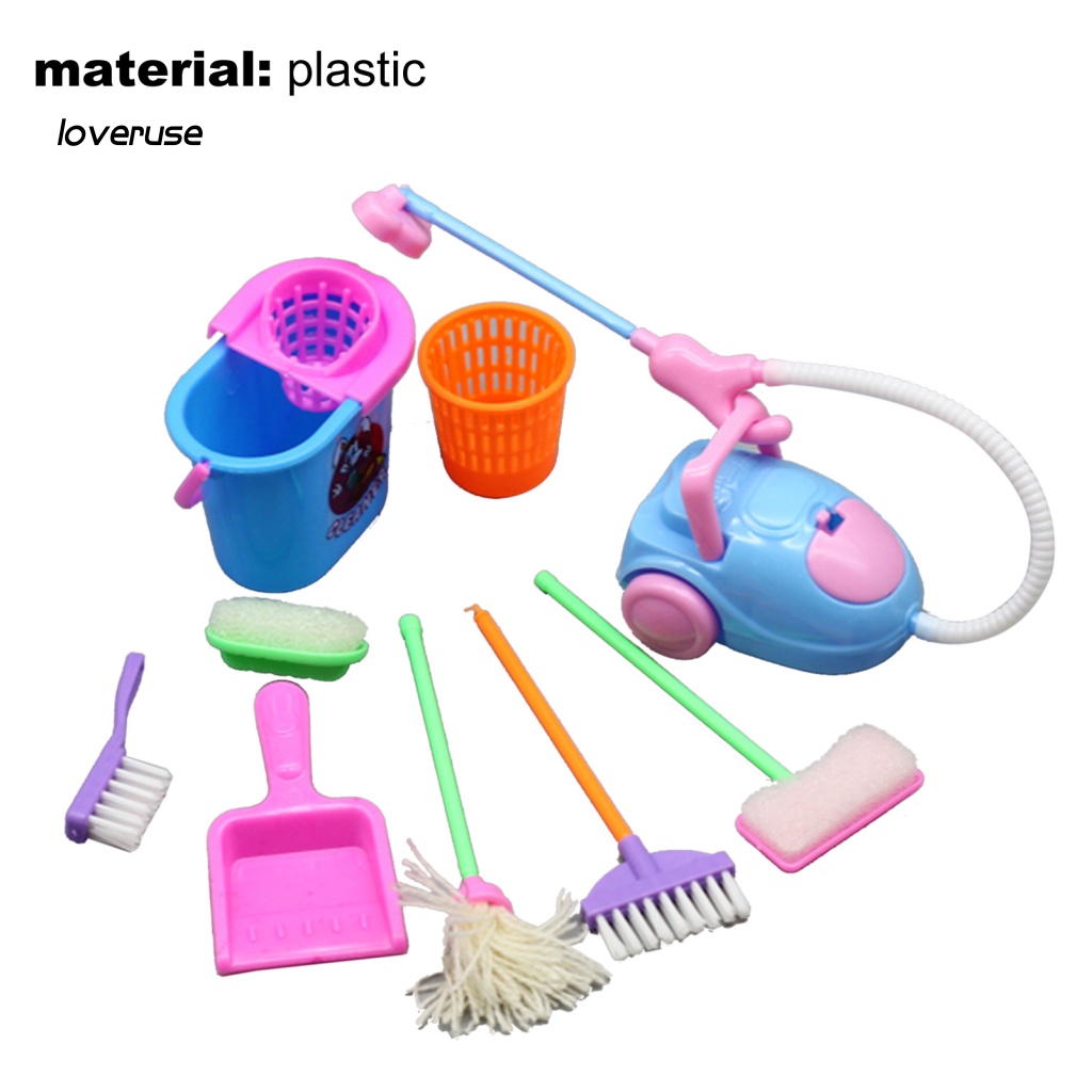 Set 9 Dụng Cụ Vệ Sinh Nhà Búp Bê