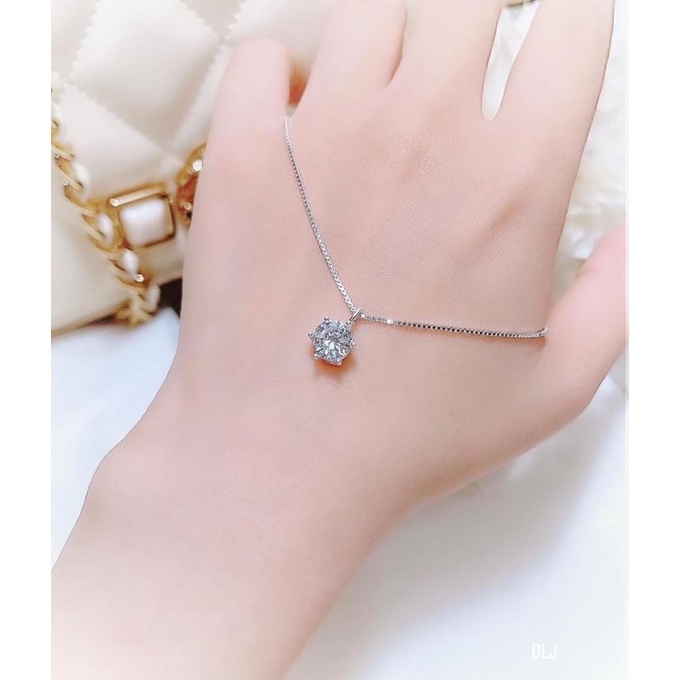 Dây chuyền nữ mặt ổ đá nhỏ dạng treo chuẩn bạc ta nhỏ xinh -THJ SILVER
