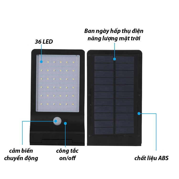 Đèn LED Áp Tường Phẳng Siêu Mỏng Năng Lượng Mặt Trời