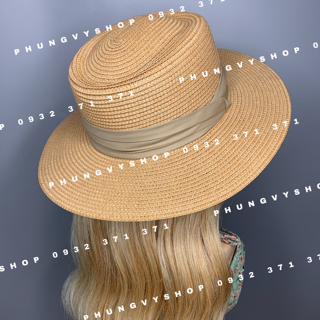 LP - Mũ cói VÀNH NHỎ GAUCHO DÂY VIỀN GẤP- nón vành đi biển che nắng