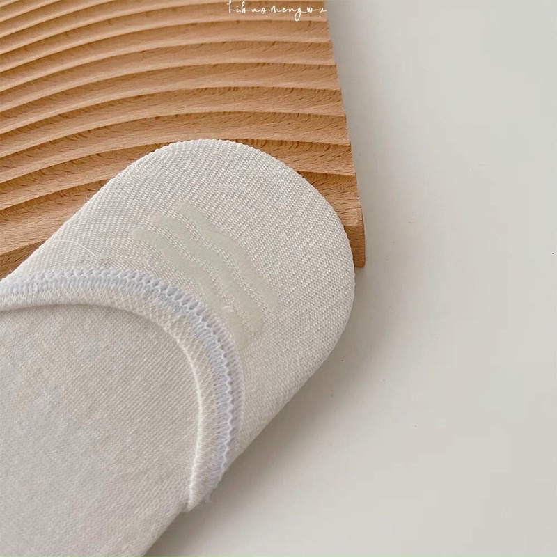 Tất vớ nam nữ set 5 đôi tất lười gấu WHOAU chất cotton mix màu thấm hút chống hôi chân