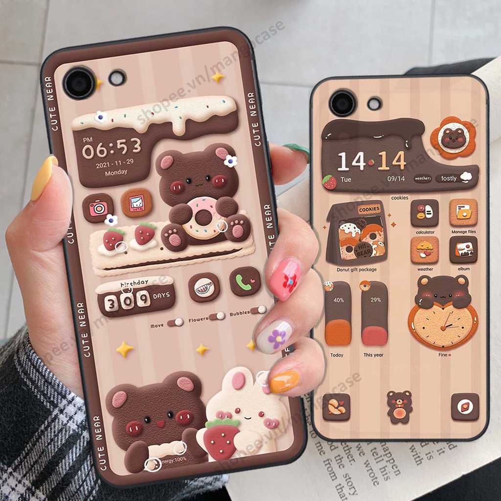 Ốp lưng Vivo Y81 / Y83 hình gấu, thỏ, đồng hồ cute dễ thương