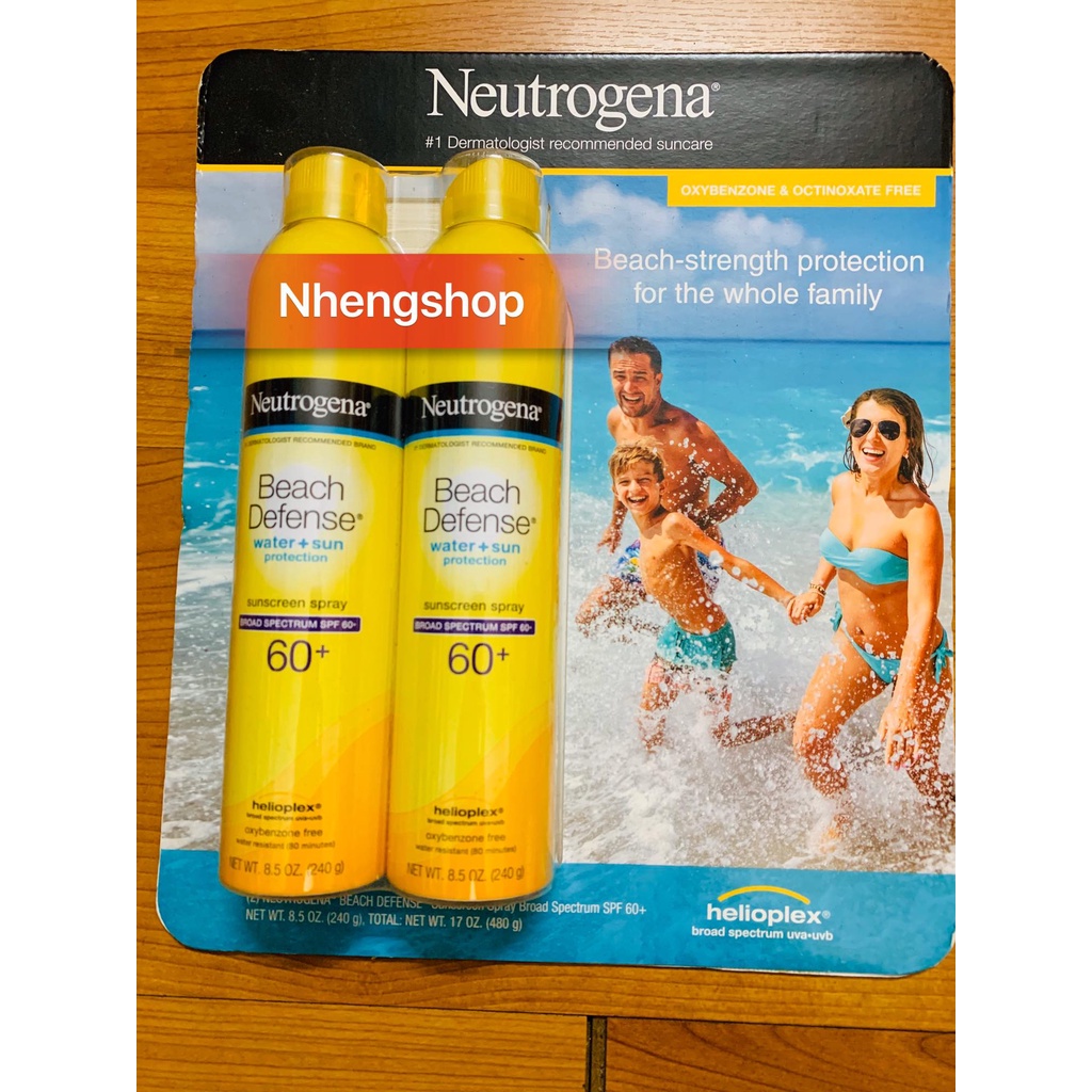 Xịt chống nắng toàn thân Neutrogena Beach Defense SPF 60 +