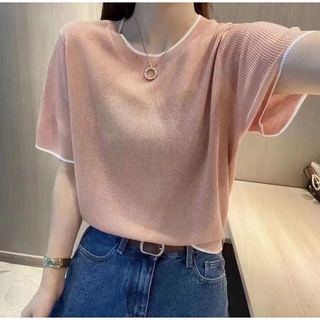 0199. ÁO LEN VIỀN CỔ TRÒN BASIC (hàng có sẵn)
