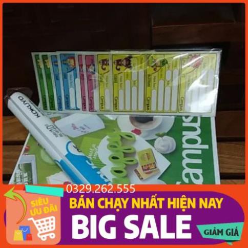 (FreeShip) Set 10 bọc vở kẻ ngang Campus 179x252mm, bọc dày, trong suốt