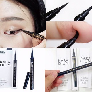 ➤[Mẫu mới chính hãng Hàn Quốc] Bút lông, dạ kẻ mắt Karadium Waterproof Brush Liner Black
