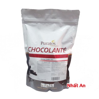Socola đen hạt nút 75% Puratos (Có 2 size)