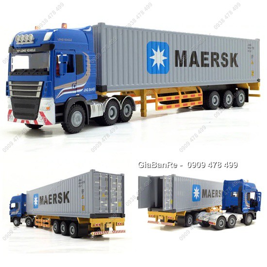 Mô Hình Kim Loại Xe Tải Container EverGreen Maersk Tỉ Lệ 1:50 - Dài 27cm - Jingbang  - 9976.1