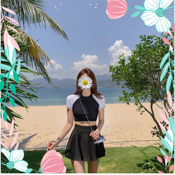 Bikini Tắm Biển 2 Mảnh Ngắn Tay Áo Tắm Thời Trang Phong Cách Trẻ Trung | BigBuy360 - bigbuy360.vn