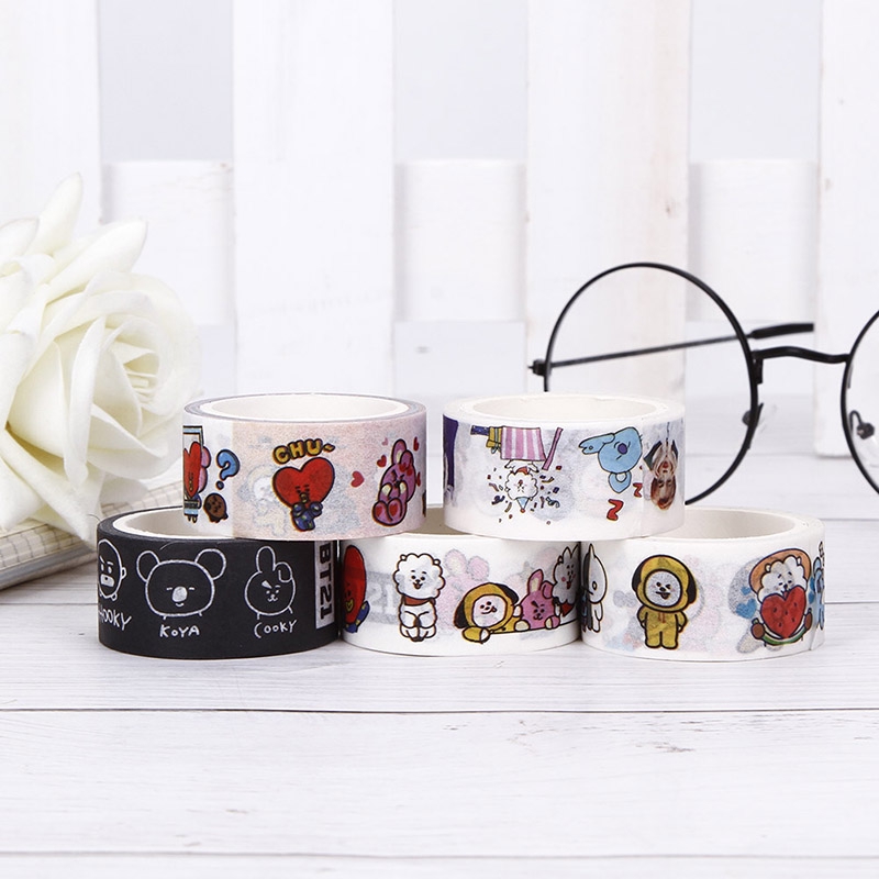 BTS and BT Cartoon Twice Blackpink Paper Tape Sticker Sticker
