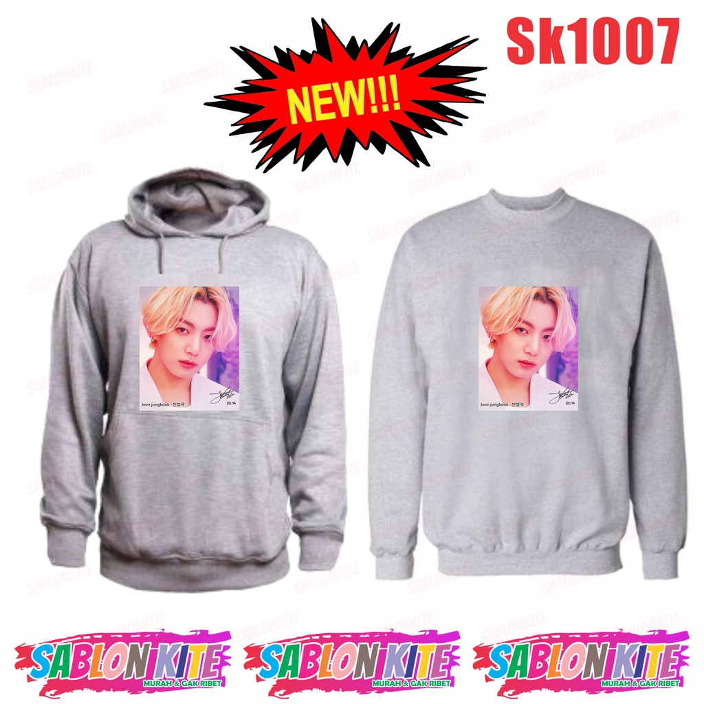 Mới Áo Hoodie Bts Jungkook Jk Sk1007 Jk Jin Sg Jm Jh Rm Fg V 5 Màu