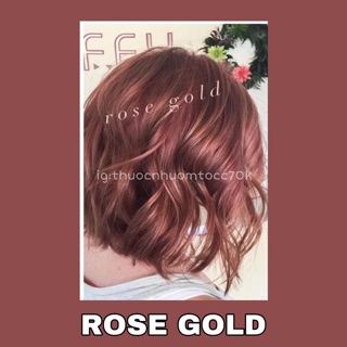 [CẦN TẨY] THUỐC NHUỘM TÓC MÀU ROSE GOLD SIÊU DƯỠNG ( tặng trợ nhuộm+găng tay)