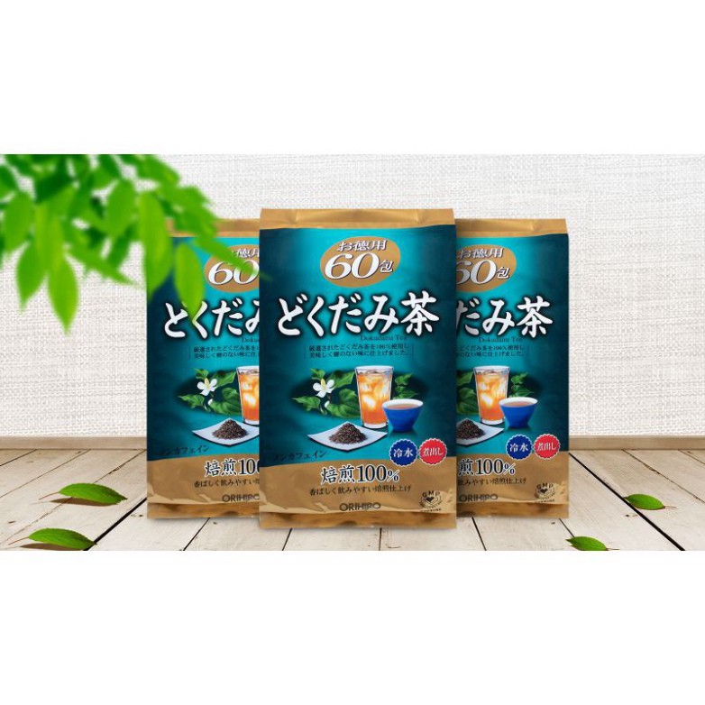 TRÀ DIẾP CÁ CỦA NHẬT ORIHIRO (60 GÓI/TÚI) - HÀNG NỘI ĐỊA NHẬT, DATE 06/2023