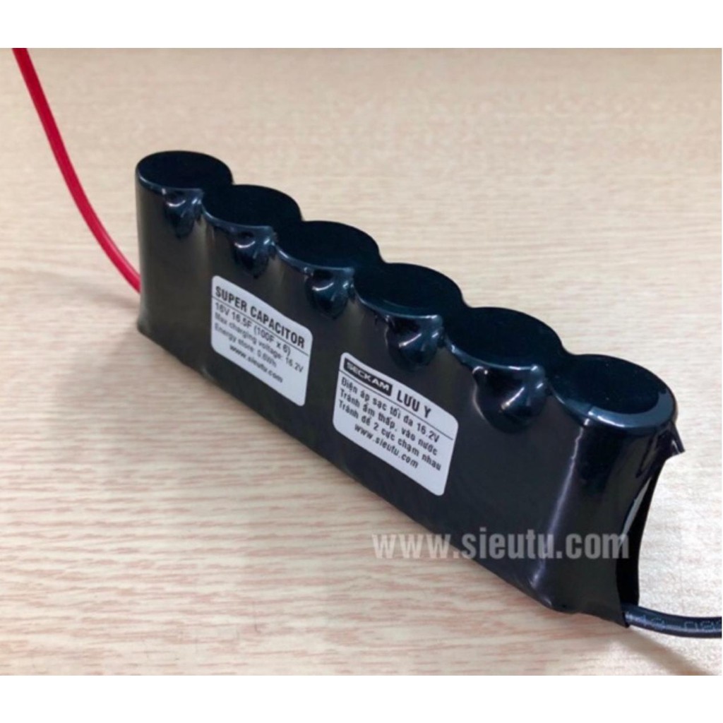 Khối Siêu tụ điện 30A 16.2V/16.5F  khởi động Xe máy, ô tô