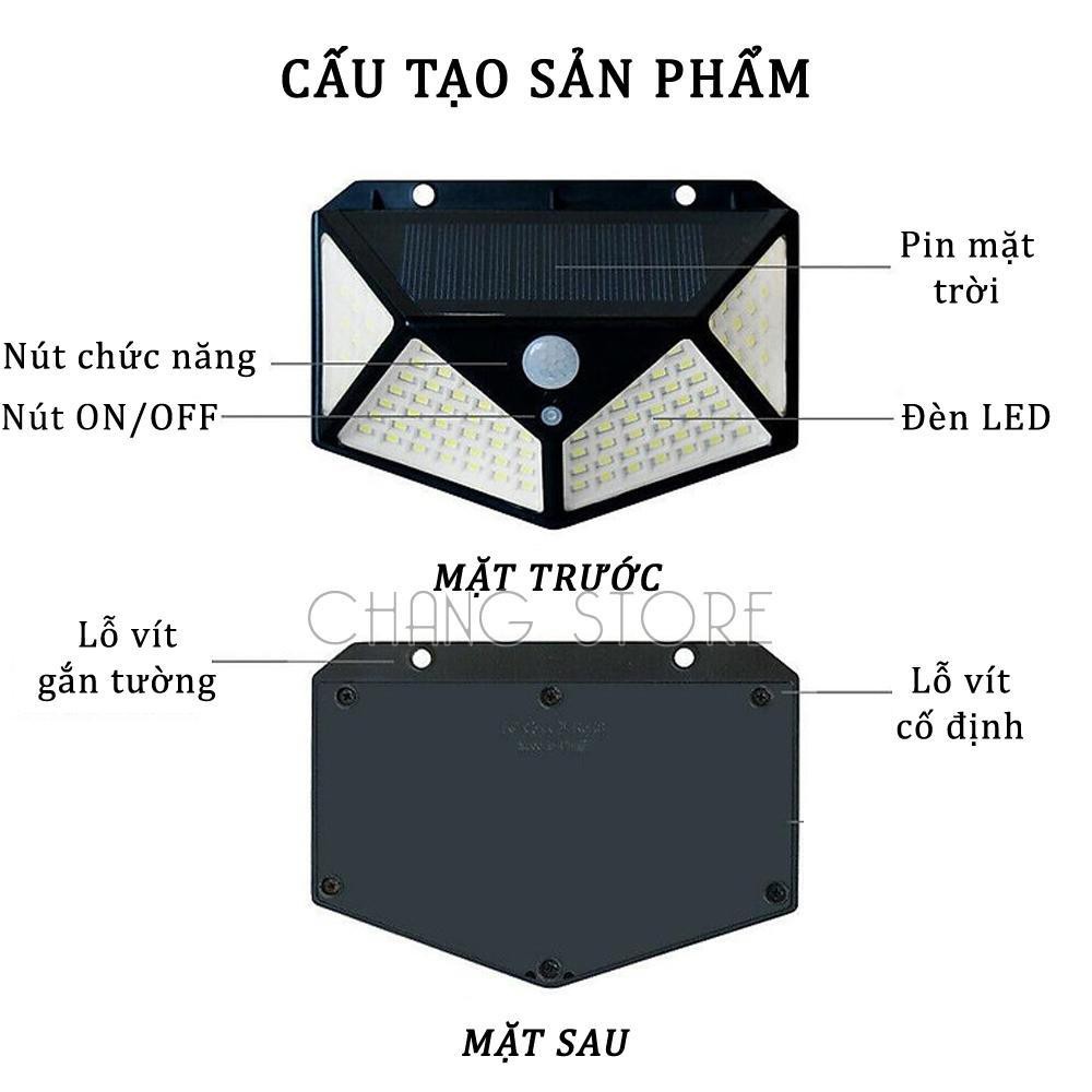 Đèn năng lượng mặt trời Solar 100LED 3 chế độ siêu sáng