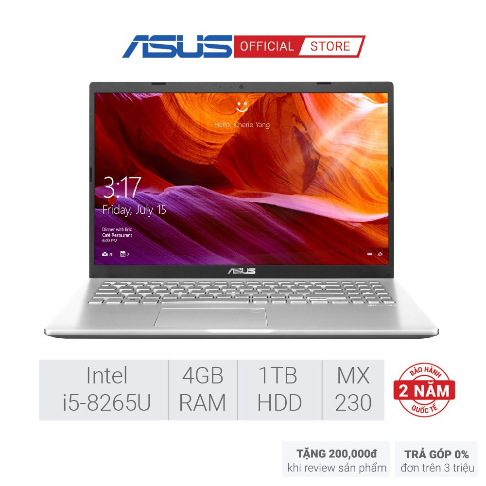 Laptop ASUS X509FJ-EJ153T i5-8265U I 4GB I 1TB I 15.6"FHD I WIN 10