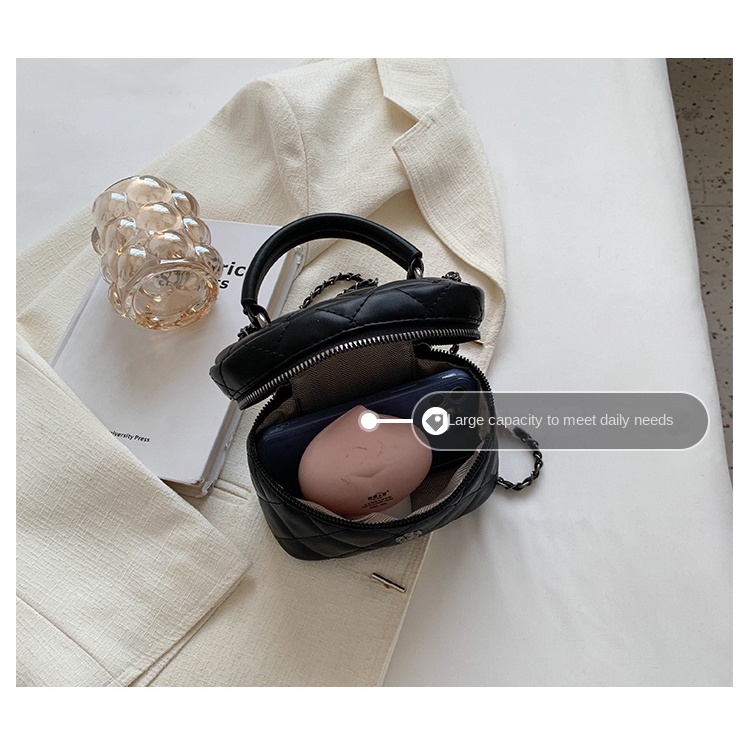 Túi Xách bucket Phối Dây Xích Thời Trang Thu Đông Mới