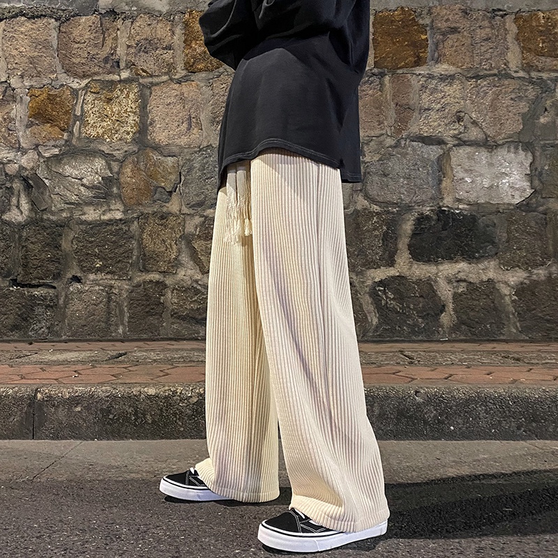Quần dài ống rộng size lớn phong cách retro Nhật Bản thời trang cho nam