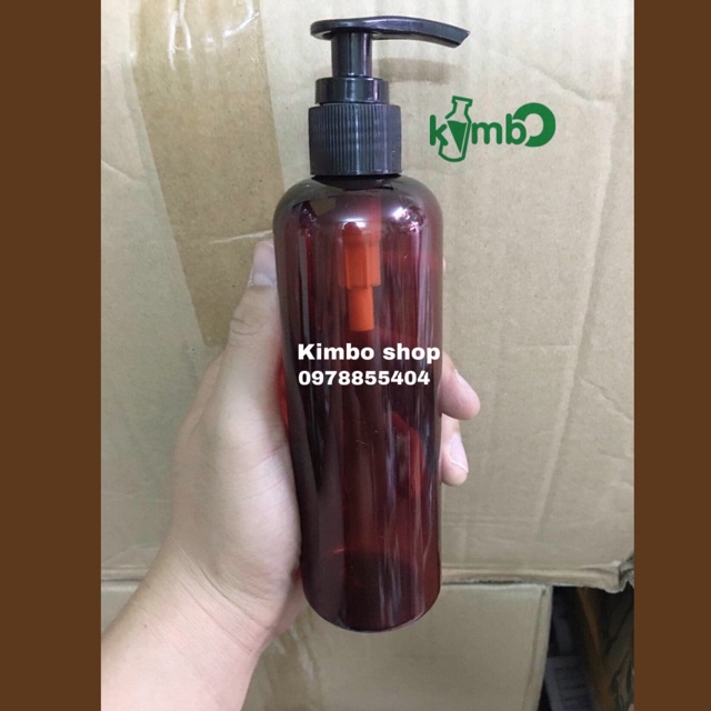 Combo 10 - combo 5 chai pet 250ml vòi nhấn đen