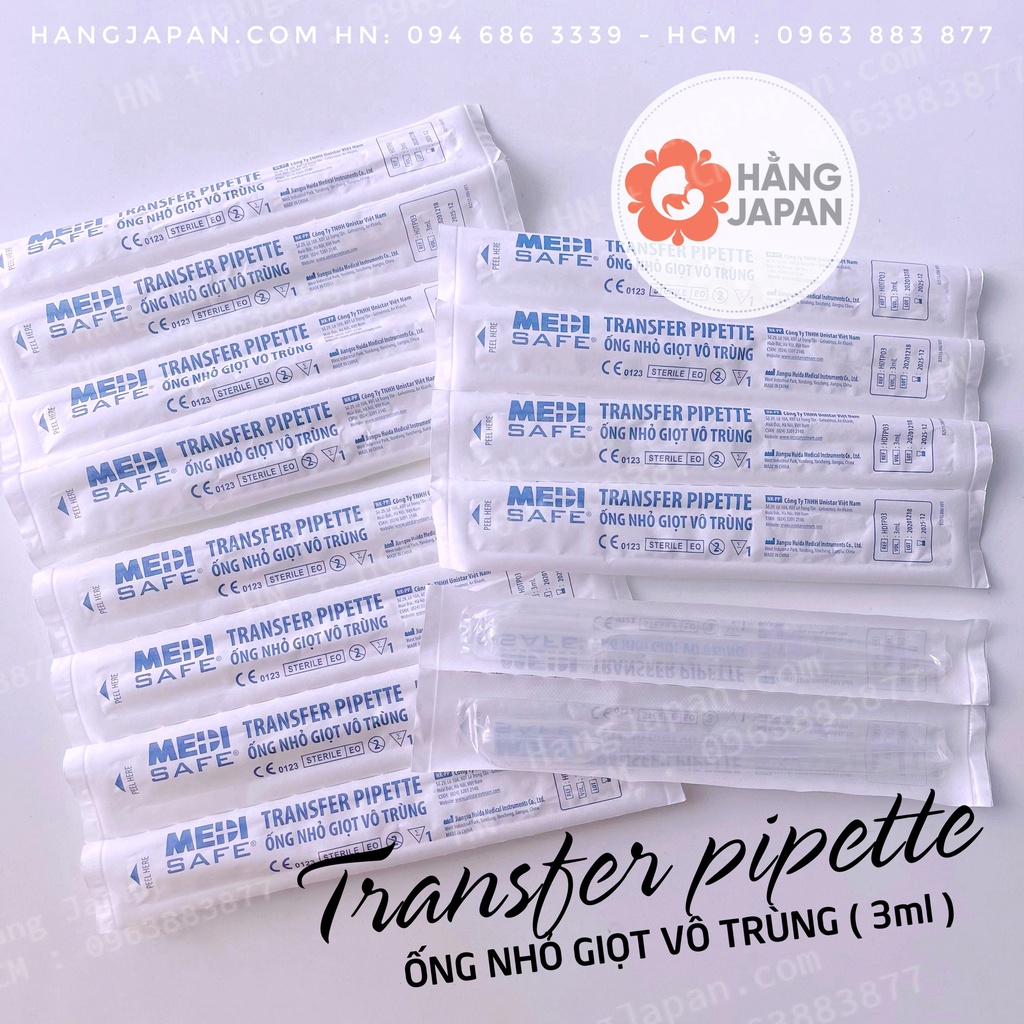 Ống bóp nhỏ giọt vô trùng Transfer Pipette 3ml(10 ống)