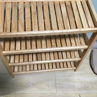 Kệ dép gỗ 60cm - 4 tầng