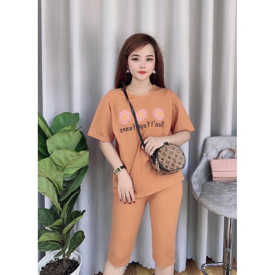 Đồ Bộ Nữ Mặc Nhà Set Đồ Nữ Lửng Thêu Hoa Có Size 40-75kg - CT27 ĐB SODA