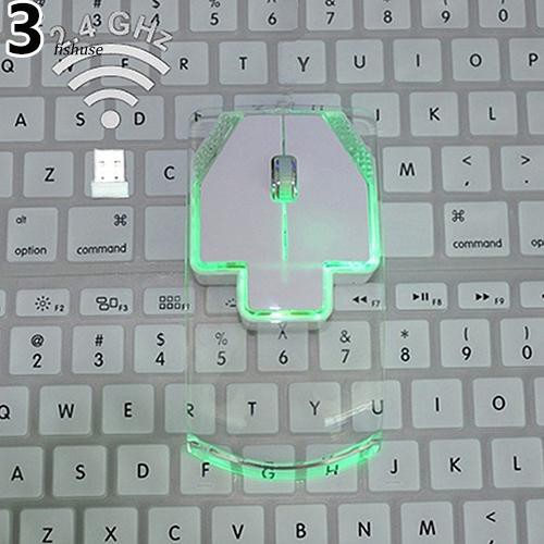 Chuột không dây trong suốt siêu mỏng 2.4GHz