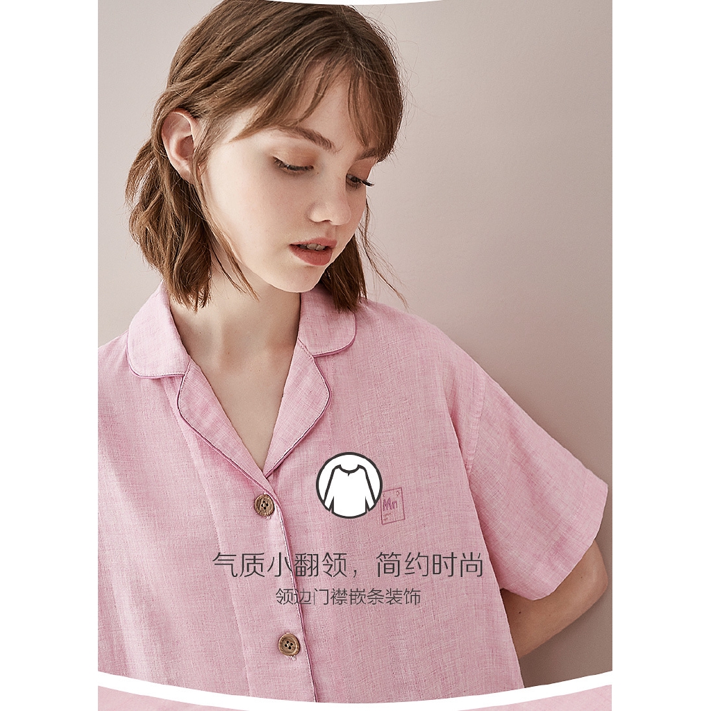 Bộ Đồ Ngủ Cotton Tay Ngắn Kiểu Dáng Dễ Thương Xinh Xắn Cho Nữ | BigBuy360 - bigbuy360.vn