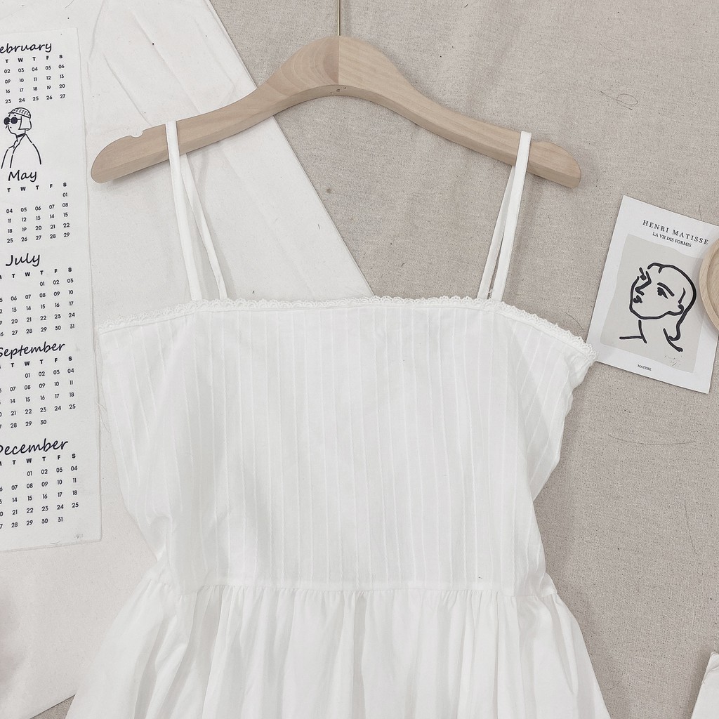 [Yêu thích] Váy đầm nữ maxi 2 dây dáng dài trắng đẹp | BigBuy360 - bigbuy360.vn