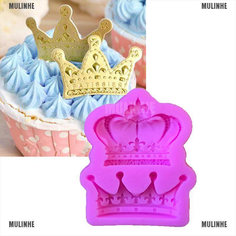 Khuôn Silicone Tạo Hình Vương Miện 3D Trang Trí Bánh