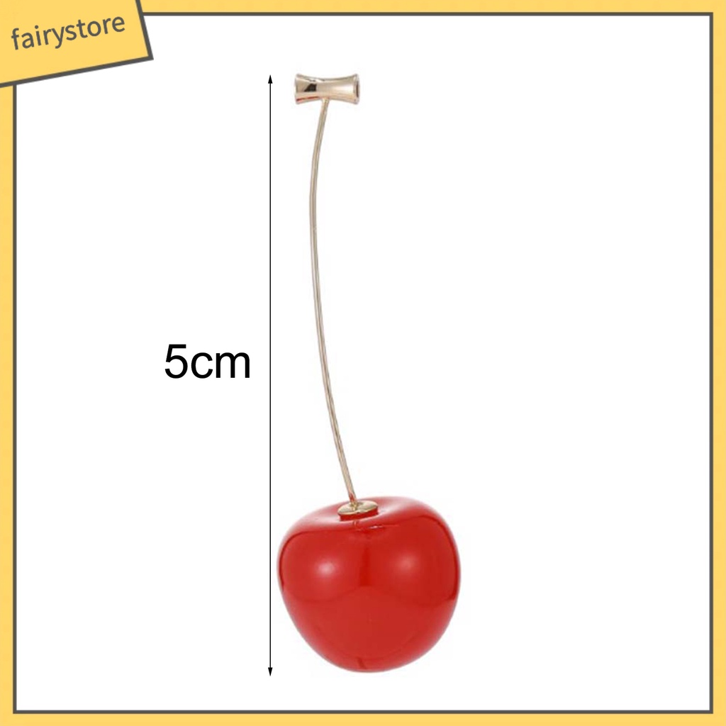 Khuyên tai hình quả cherry bằng hợp kim thời trang