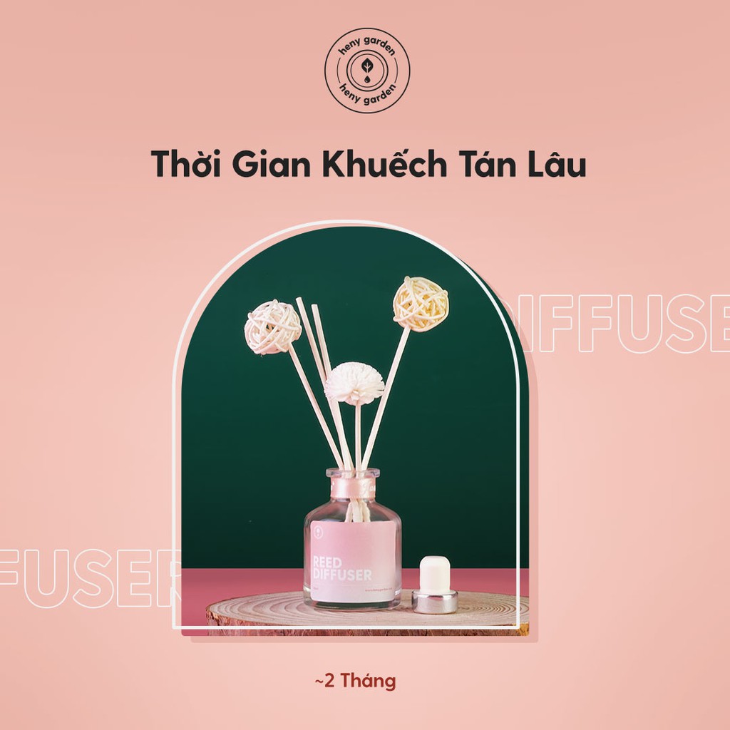 Que Khuếch Tán Tinh Dầu Thay Thế Màu Đen (Kèm Video HDSD) Heny Garden – Tặng 3 Tinh Dầu Mẫu Thử Với Mỗi Đơn Hàng