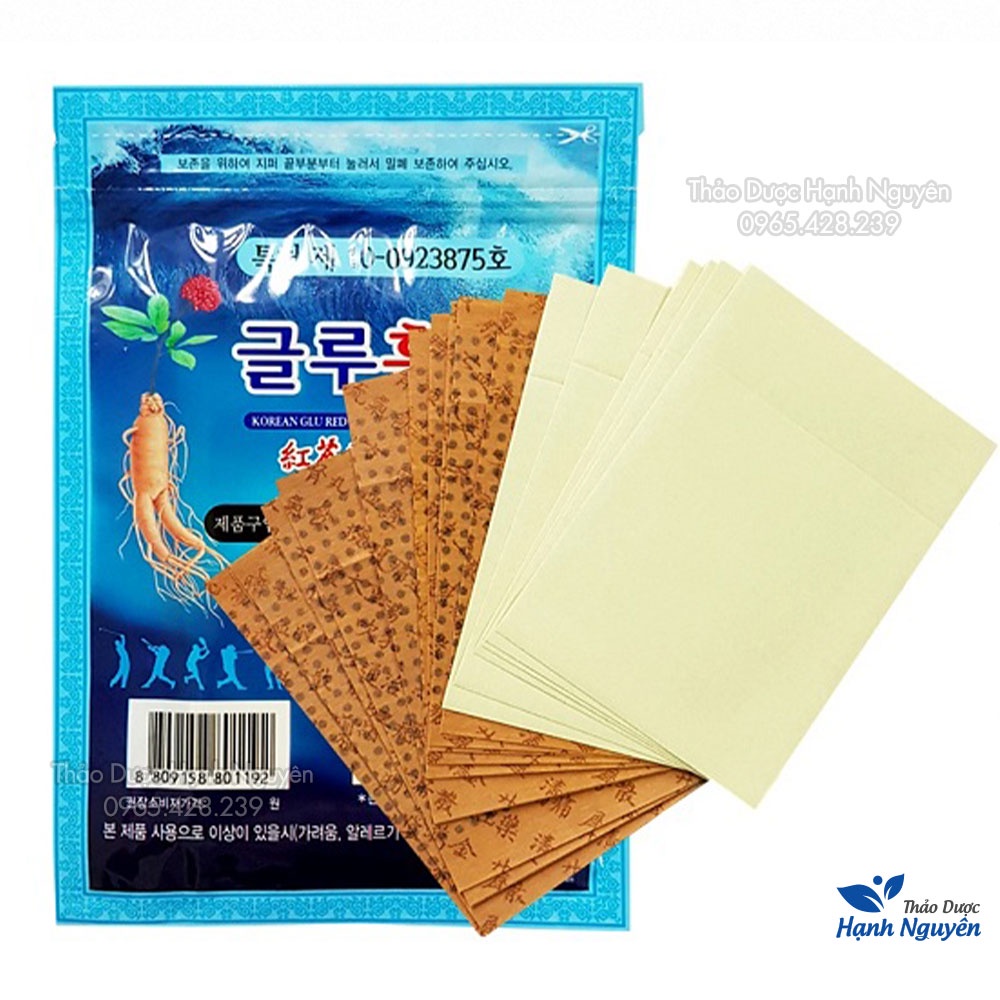 Cao dán hồng sâm HIMENA Hàn Quốc (Túi 20 miếng) - Thảo Dược Hạnh Nguyên