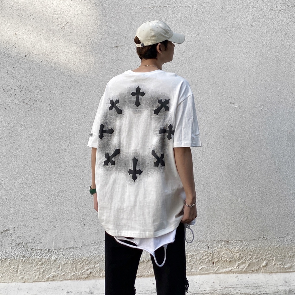 Áo Thun Tay Ngắn In Chữ Plus Size Phong Cách Hàn Quốc Cho Nam